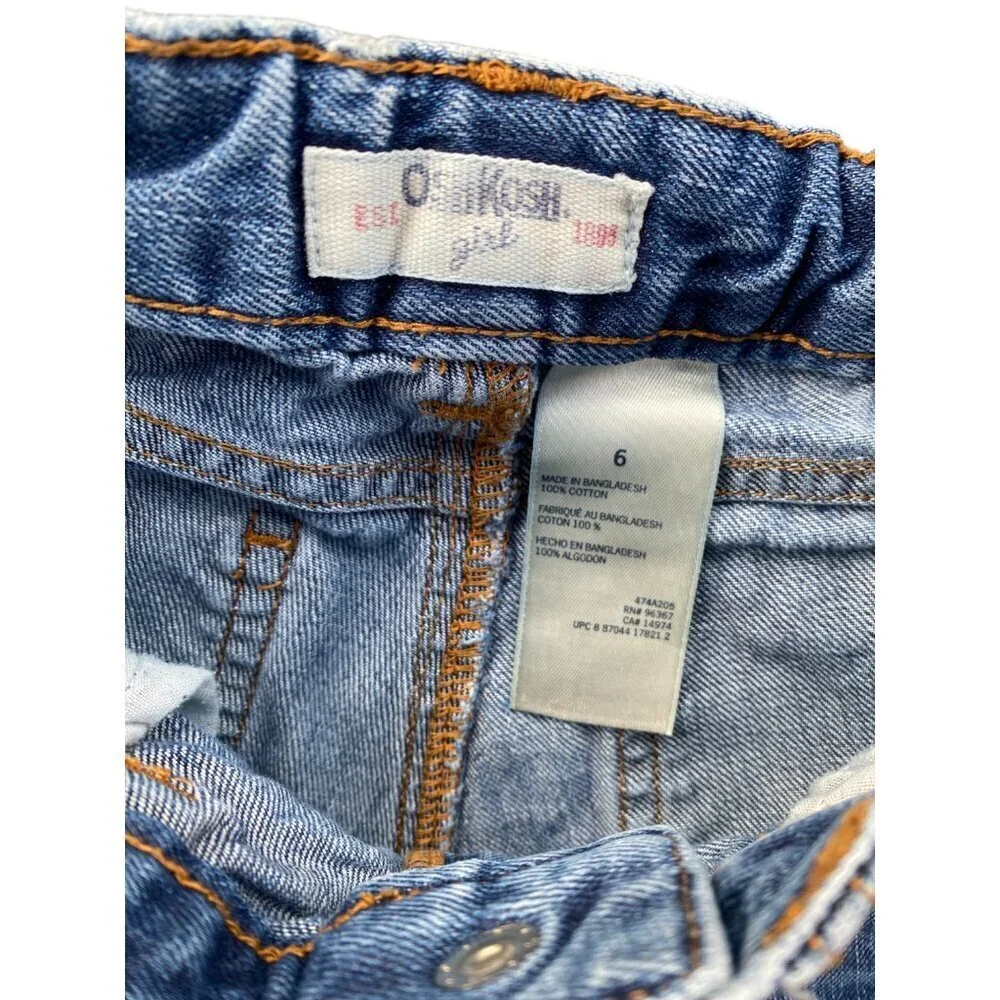 Oshkosh Girl Medium Wash Jean Shorts size 6